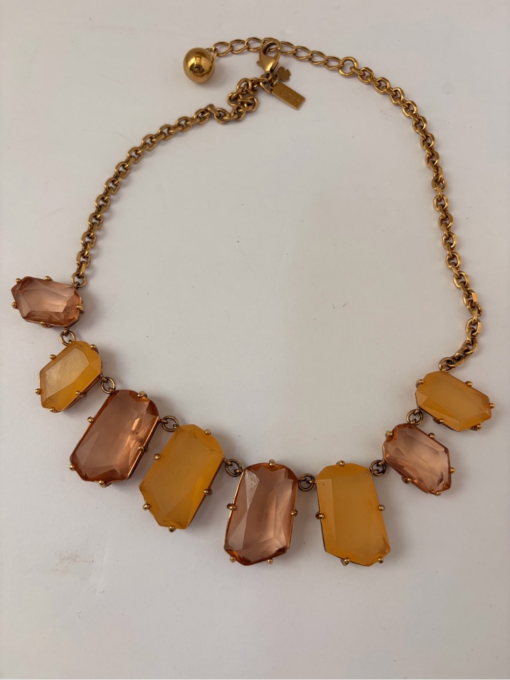 kate spade Gold-Tone Necklace with Yellow and Pink Stones